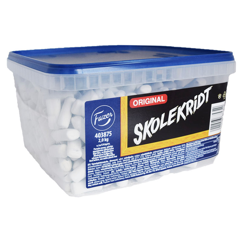 Hel Låda Godis "Skolkritor" 2kg - 61% rabatt