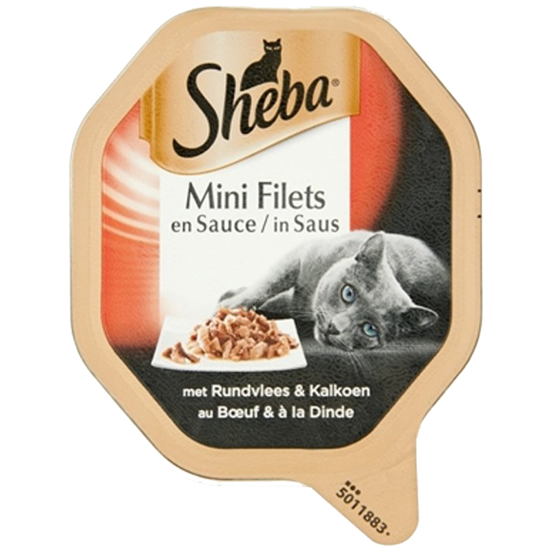 Kattmat "Mini Filets Biff & Kalkon" 85g - 22% rabatt