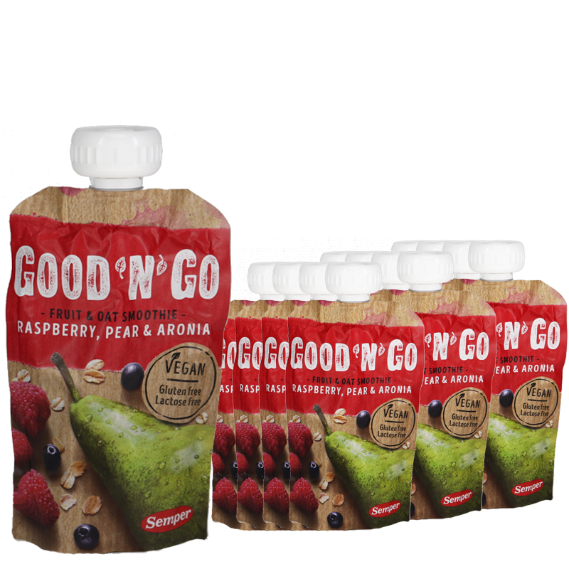 Havre- och Fruktsmoothie Hallon, Päron och Aronia 12-pack - 34% rabatt
