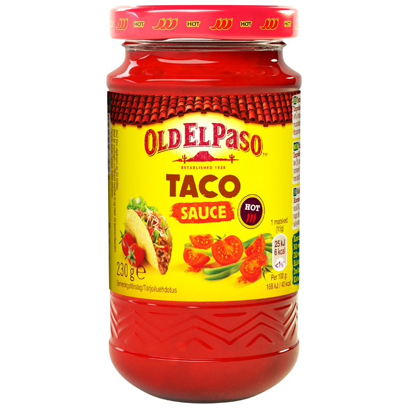 Tacosås "Hot" 230g - 33% rabatt
