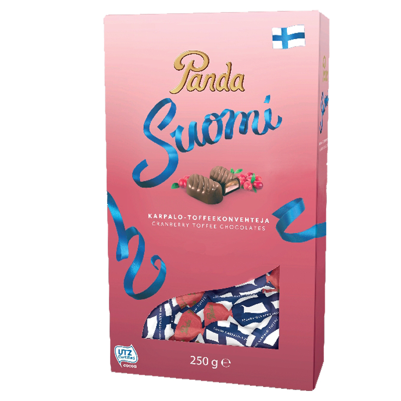 Mjölkchokladkonfekt "Toffee & Tranbär" 250g - 62% rabatt