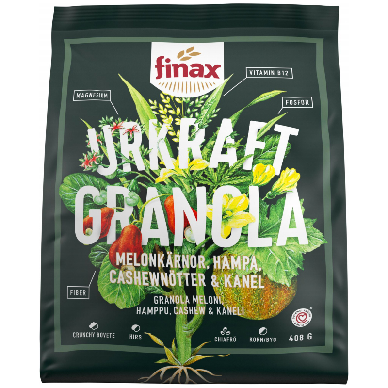 Granola Cashew, Melon & Hampa 408g - 52% rabatt