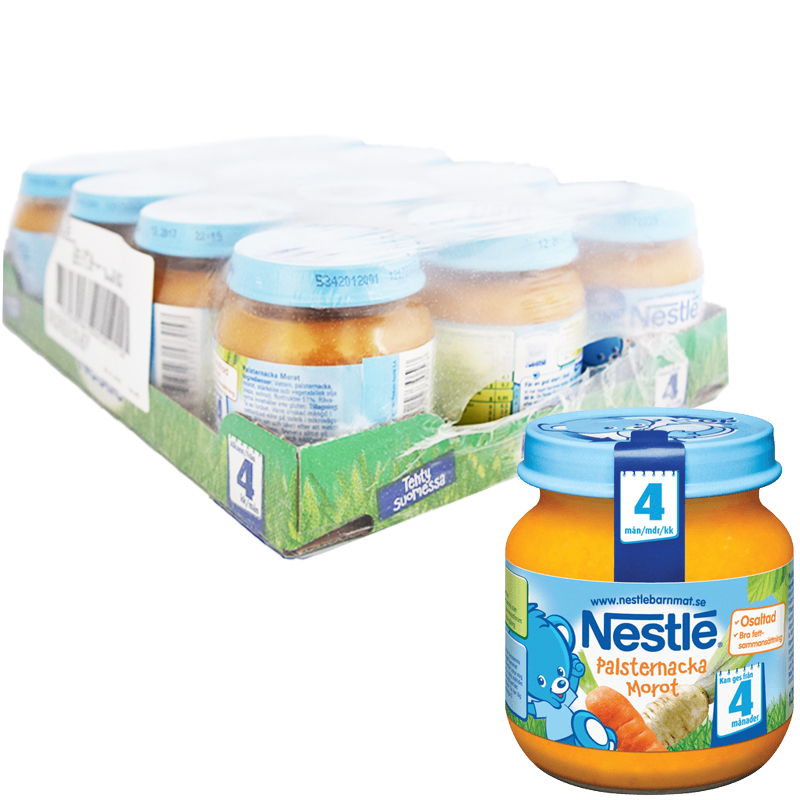 Hel Låda Barnmat Palsternacka & Morot 12 x 125g - 30% rabatt