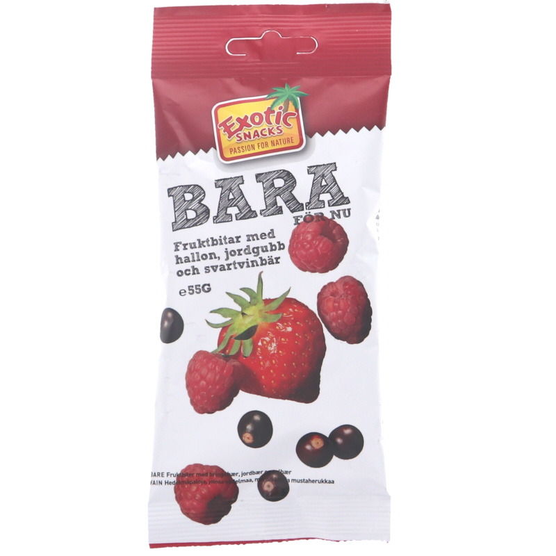 Fruktbitar Jordgubb, Hallon & Svartvinbär - 55% rabatt