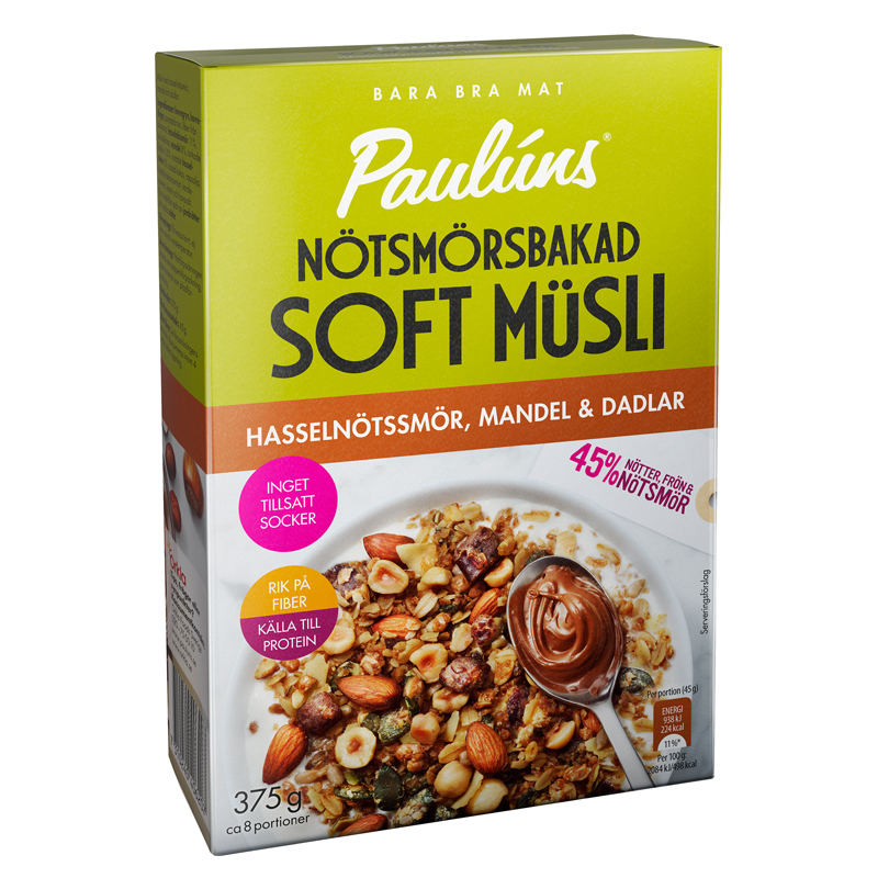 Müsli Hassenötssmör, Mandel & Dadlar - 22% rabatt