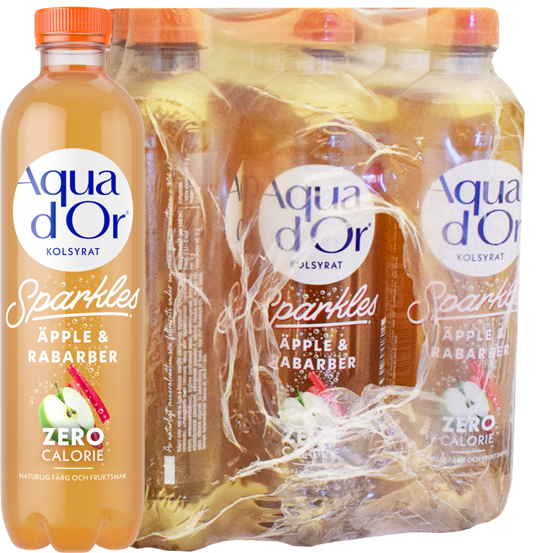 Kolsyrat Vatten Äpple & Rabarber 12-pack - 34% rabatt