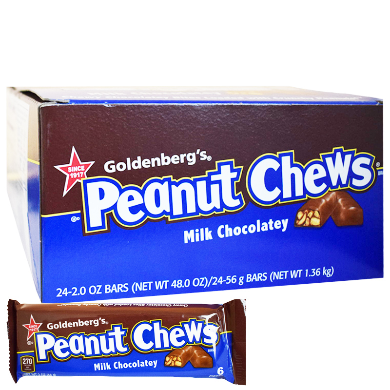 Hel Låda Godis "Peanut Chews" 24 x 56g - 40% rabatt