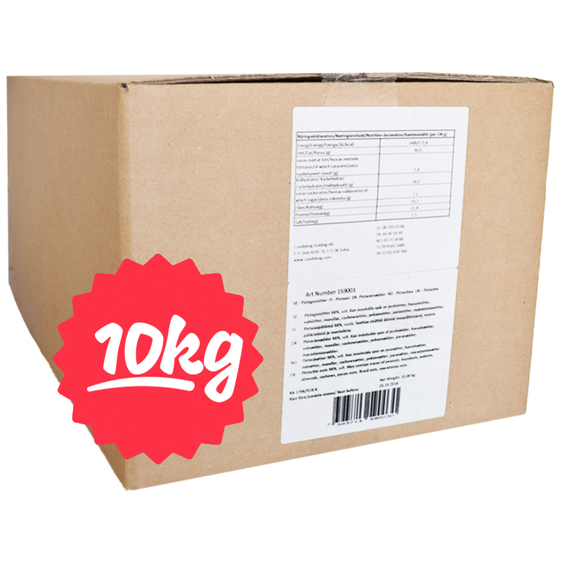 Hel Låda Pistagenötter 10kg - 67% rabatt