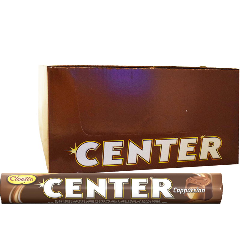Hel Låda Godis "Center Cappuccino" 36 x 78g - 72% rabatt