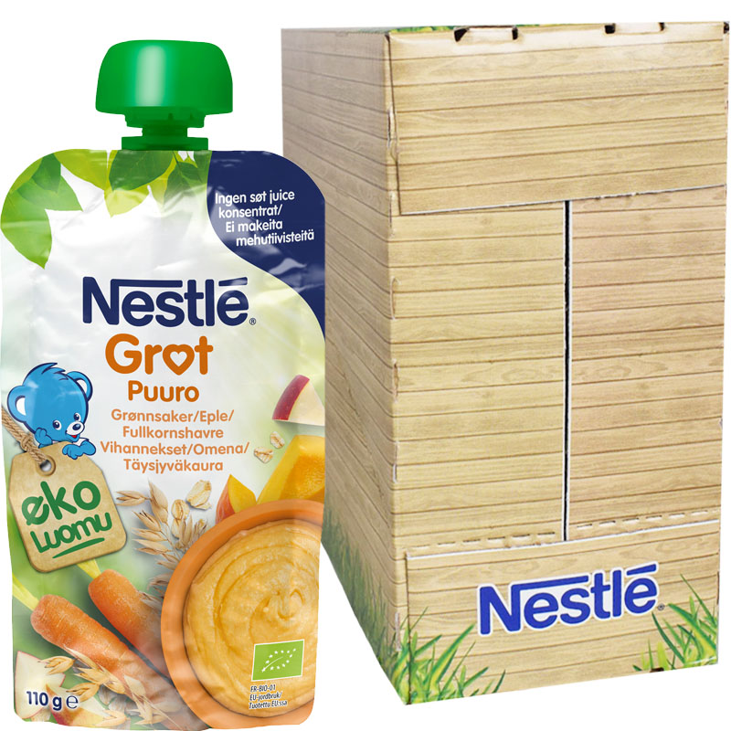 Eko Hel Låda Barnmat Gröt, Grönsaker & Fullkornshavre 6-pack - 21% rabatt