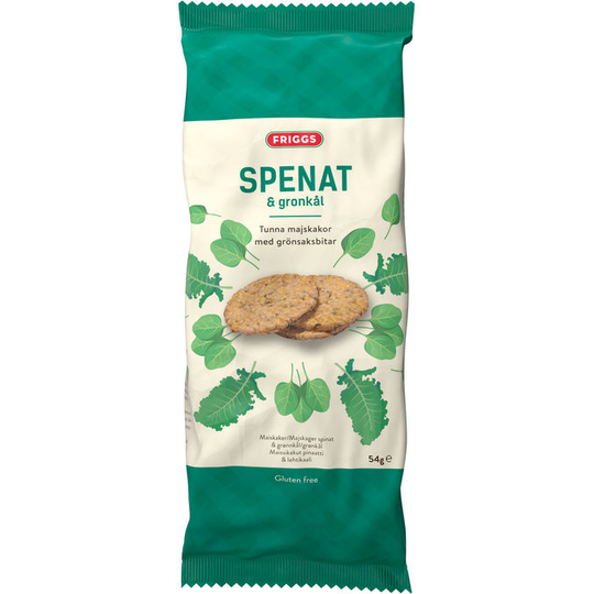 Friggs Majskakor Spenat