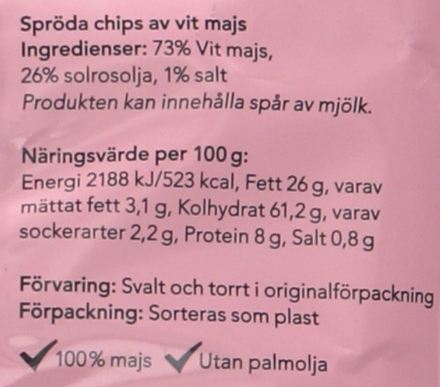 Salted White Corn Chips 20-pack - 80% rabatt