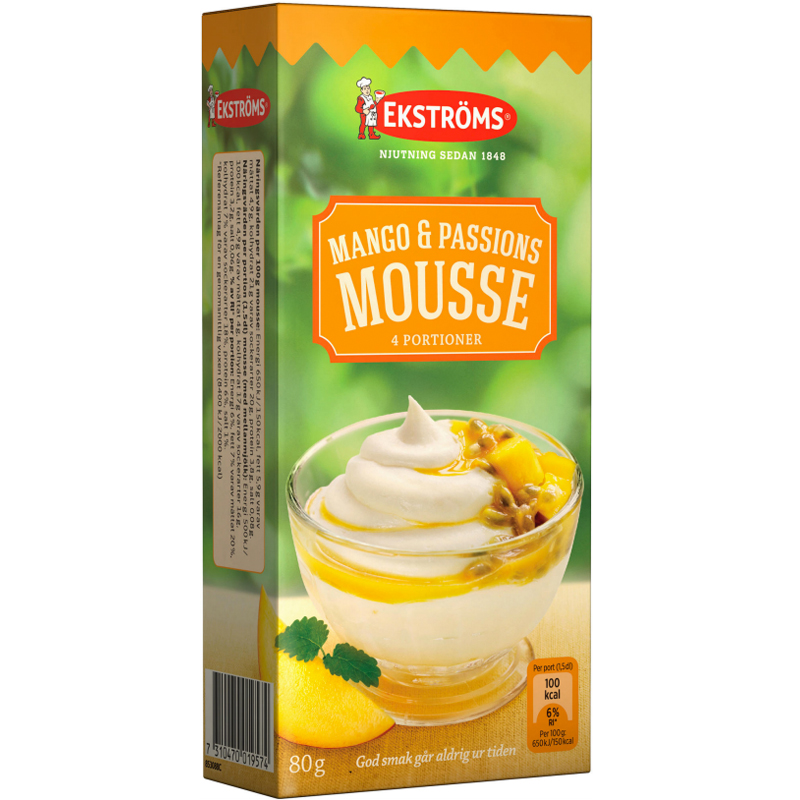 Mango- & Passionsmousse 80g - 50% rabatt