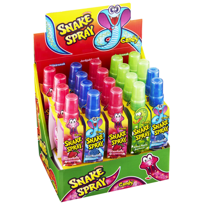 Hel Låda Godis "Snake Spray" 20 x 36ml - 86% rabatt