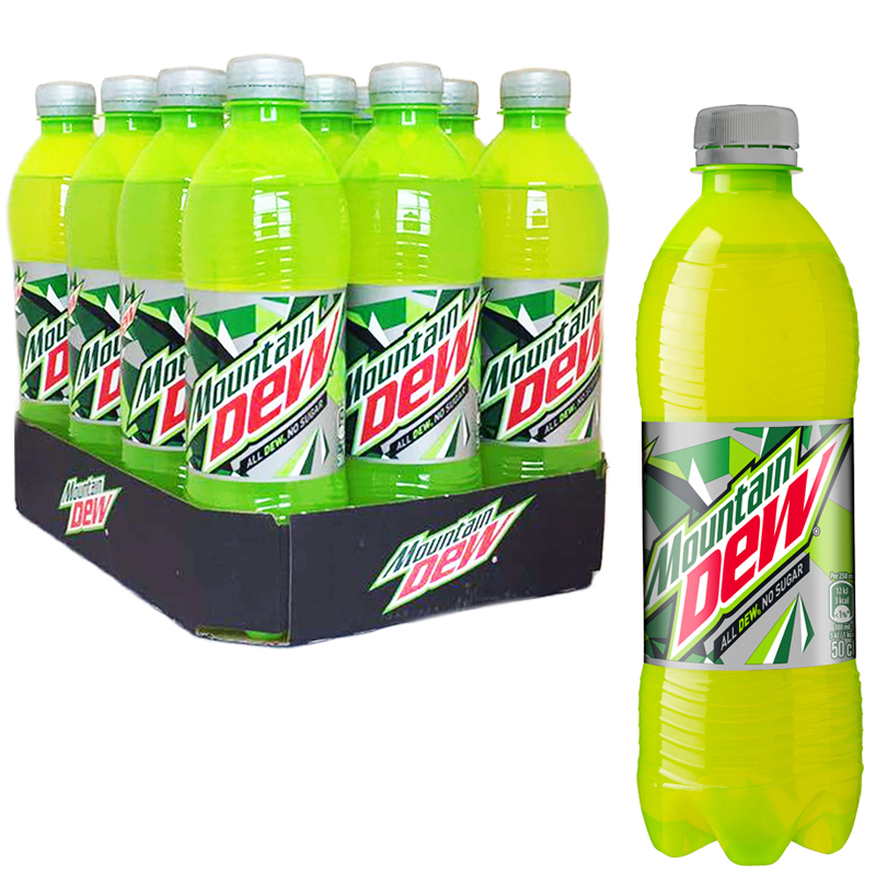 Hel Platta Läsk "Mountain Dew No Sugar" 12 x 50cl - 61% rabatt