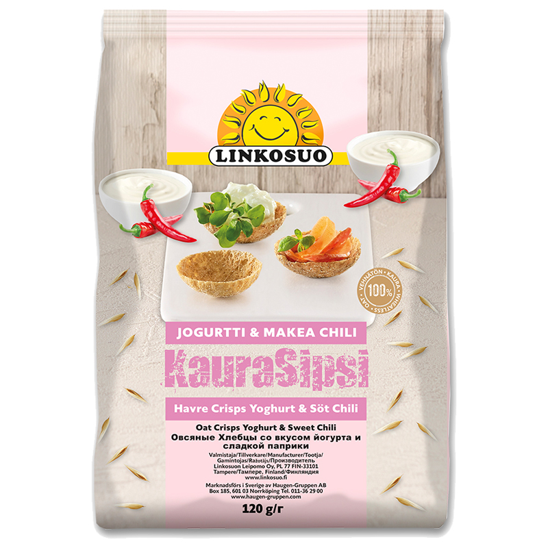 Snacks Havrecrisps Yoghurt & Söt Chili 120g - 40% rabatt