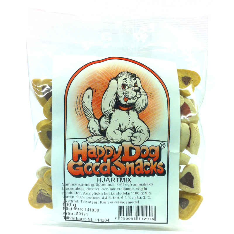 Hundgodis, hjärtmix - 70% rabatt