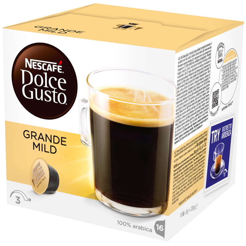 Kaffekapslar "Grande Mild" 16 x 8g - 45% rabatt