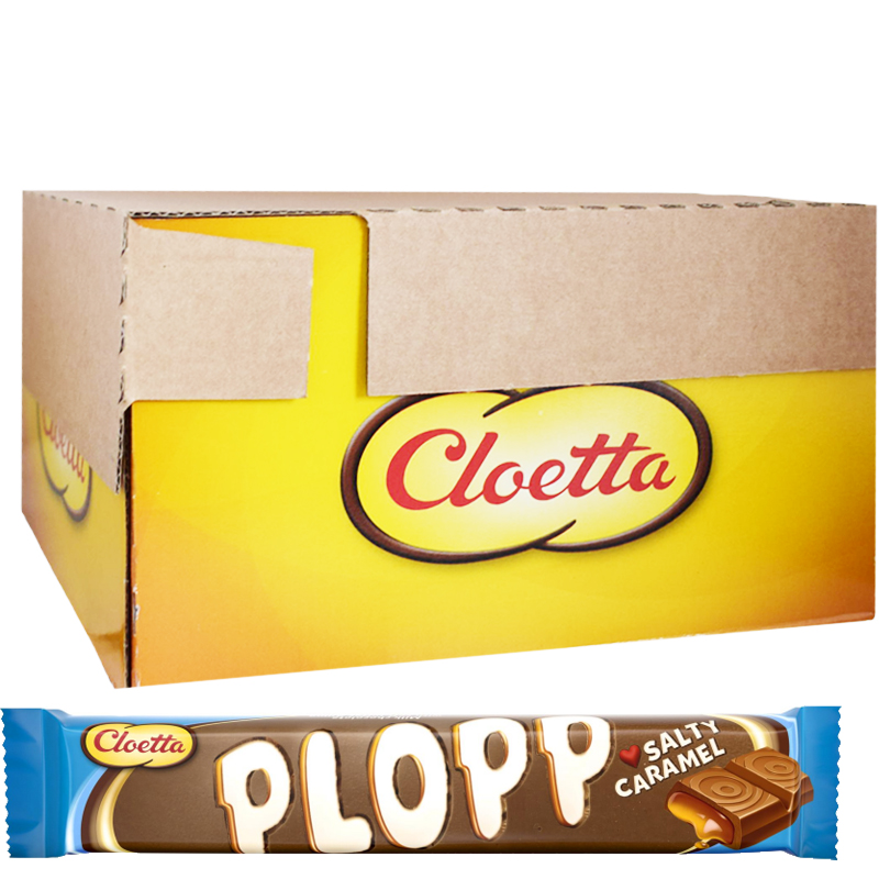 Hel Låda Godis "Plopp Salty Caramel" 35 x 50g - 88% rabatt