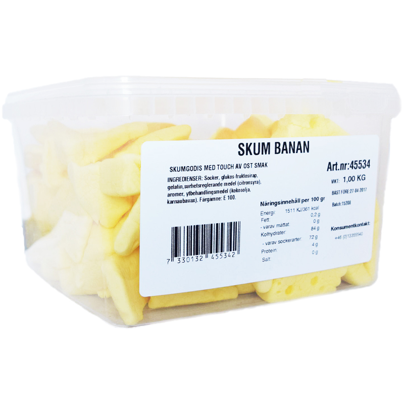 Skumgodis Banan 1 kg - 30% rabatt