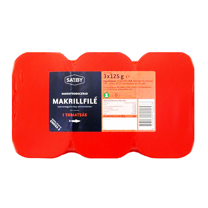Makrill Tomatsås 3 x 125g - 9% rabatt