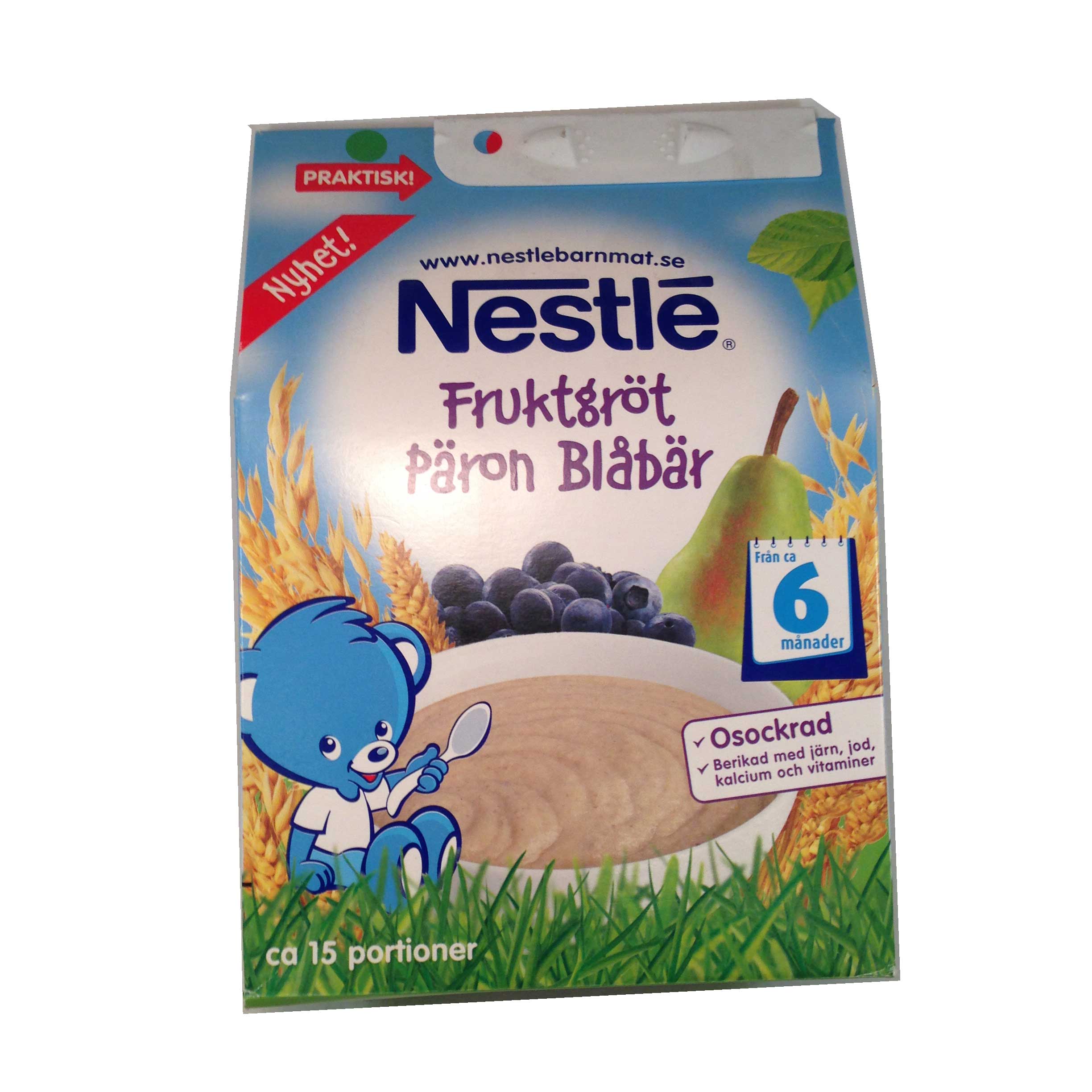 Fruktgröt, Nestlé, päron & blåbär - 27% rabatt