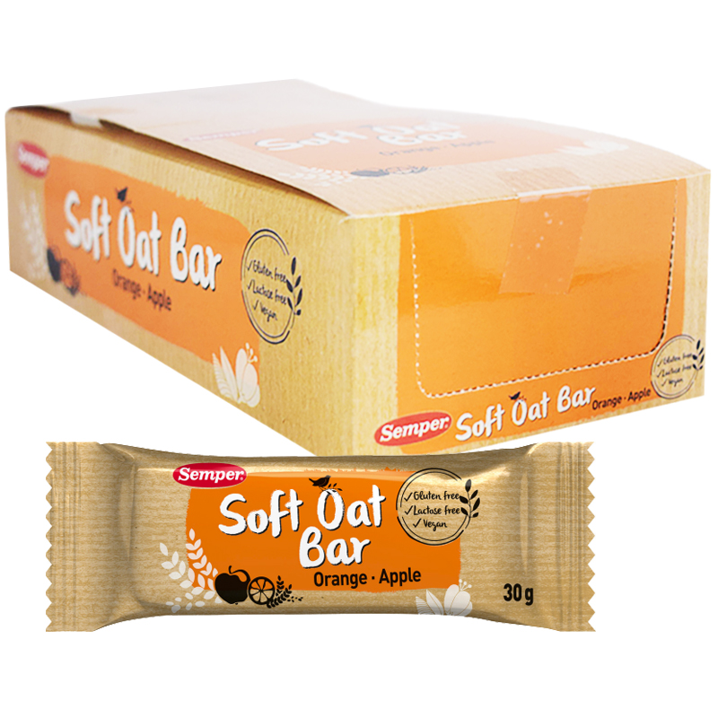 Hel Låda Oat Bars "Orange & Apple" 18 x 30g - 54% rabatt