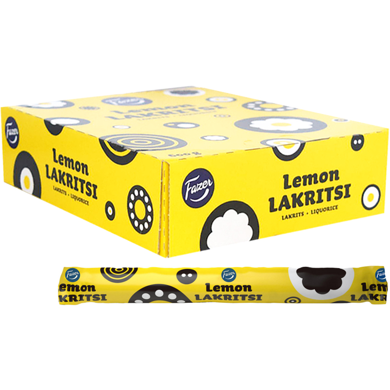 Hel Låda Lakritsstänger "Lemon" 30 x 20g - 34% rabatt