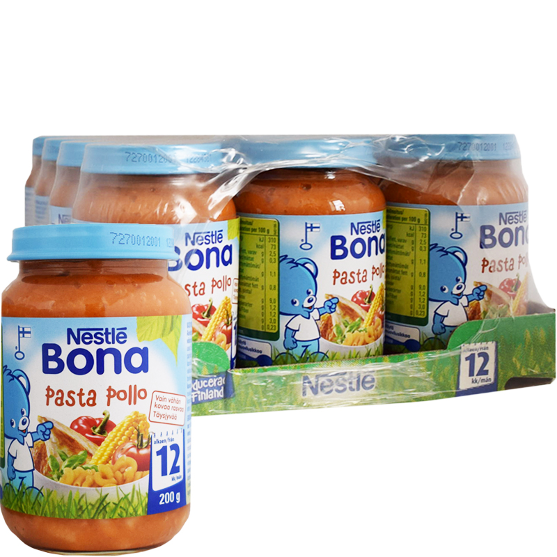 Hel Låda Barnmat Pasta Pollo 12 x 200g - 39% rabatt