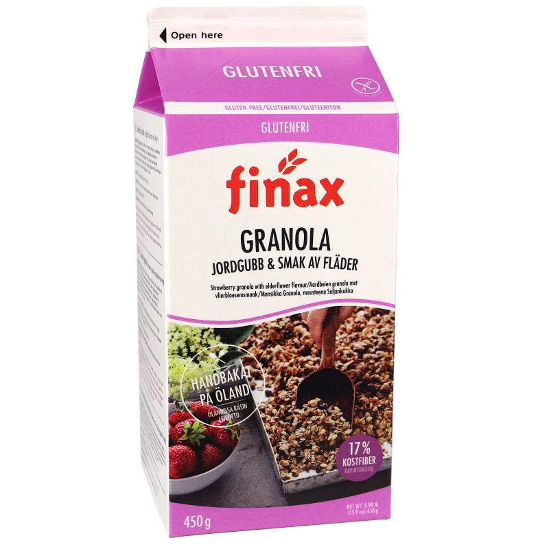 Granola Jordgubb Fläder Glutenfritt - 29% rabatt