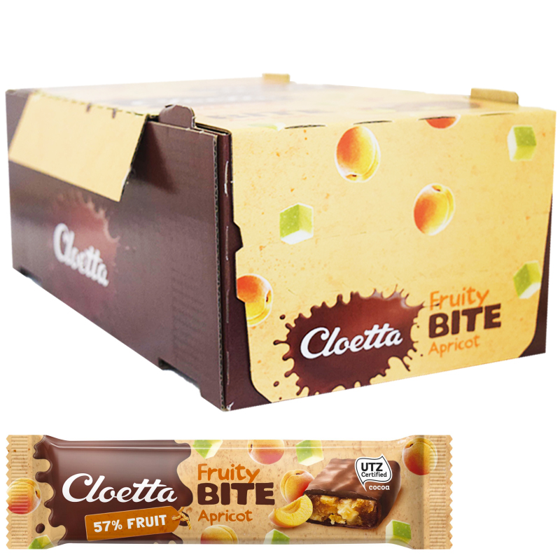 Hel Låda Frukt-, Müsli- & Chokladbars "Apricot" 35 x 30g - 67% rabatt
