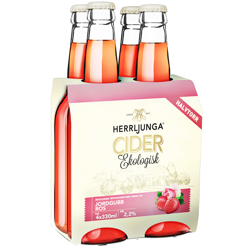 Cider Jordgubb & Ros 4 x 330ml - 23% rabatt