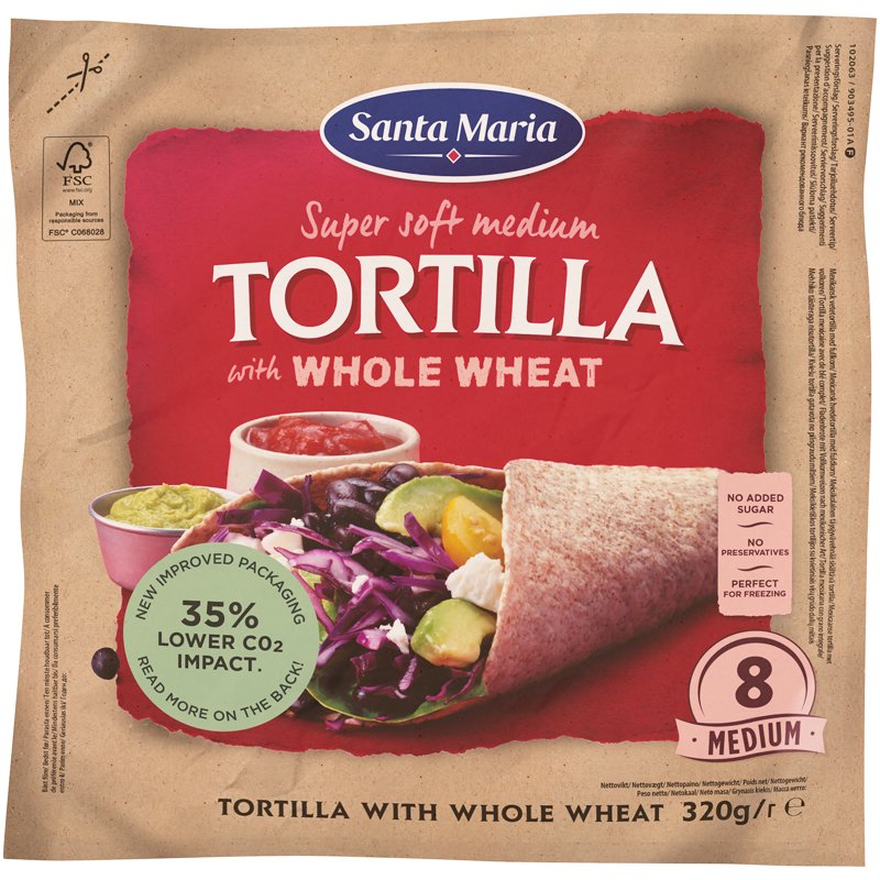 Tortillabröd Fullkorn - 23% rabatt