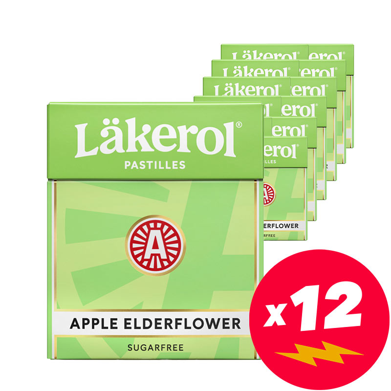 Läkerol Äpple & Fläder 12-pack - 51% rabatt