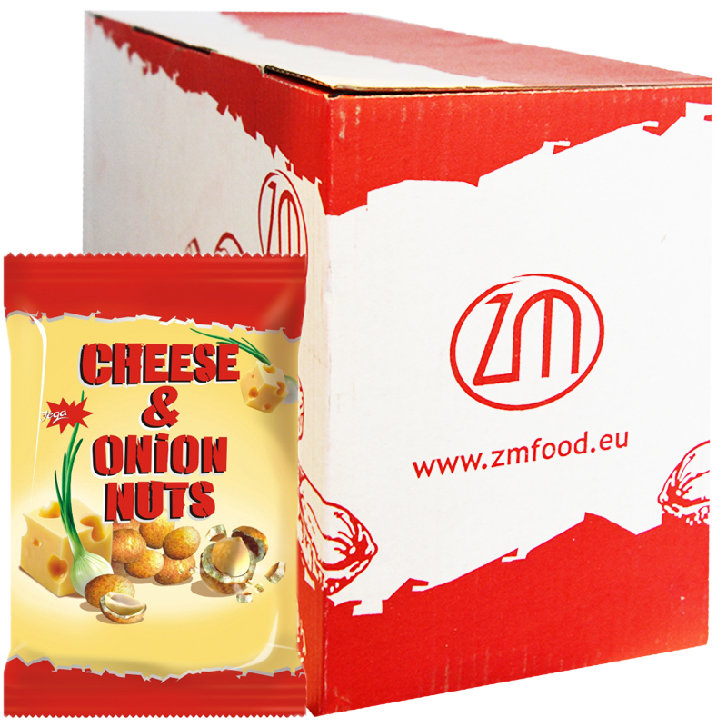 Hel Låda Jordnötter "Cheese & Onion" 10 x 70g - 63% rabatt