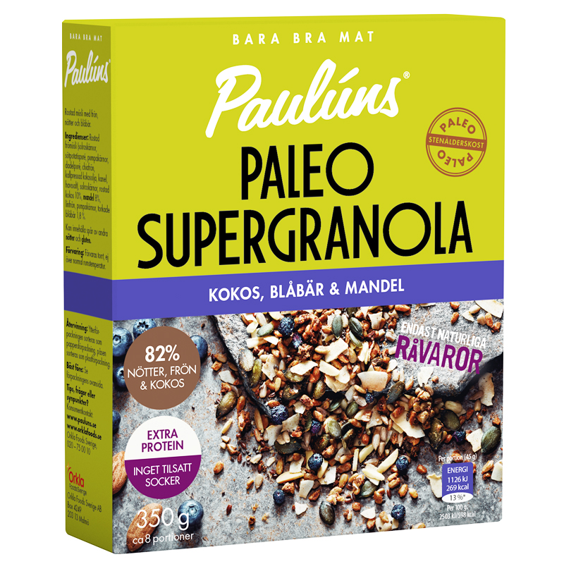 Granola Kokos, Blåbär & Mandel - 30% rabatt