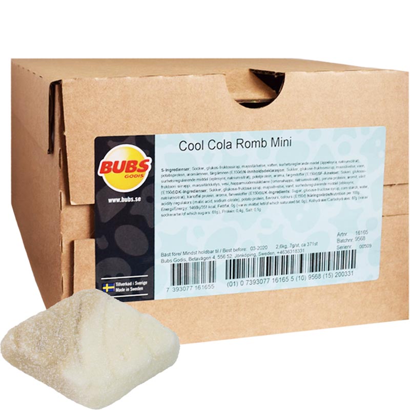 Hel Låda Godis "Cool Cola Romb Mini" 2,6kg - 41% rabatt