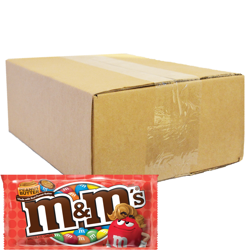 Hel Låda Godis "Peanut Butter M&M's" 24 x 46g - 60% rabatt