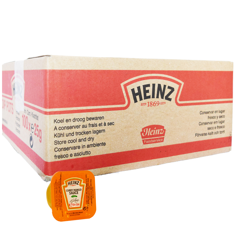 Hel Låda Curry- & Mangosås 100 x 25g - 59% rabatt