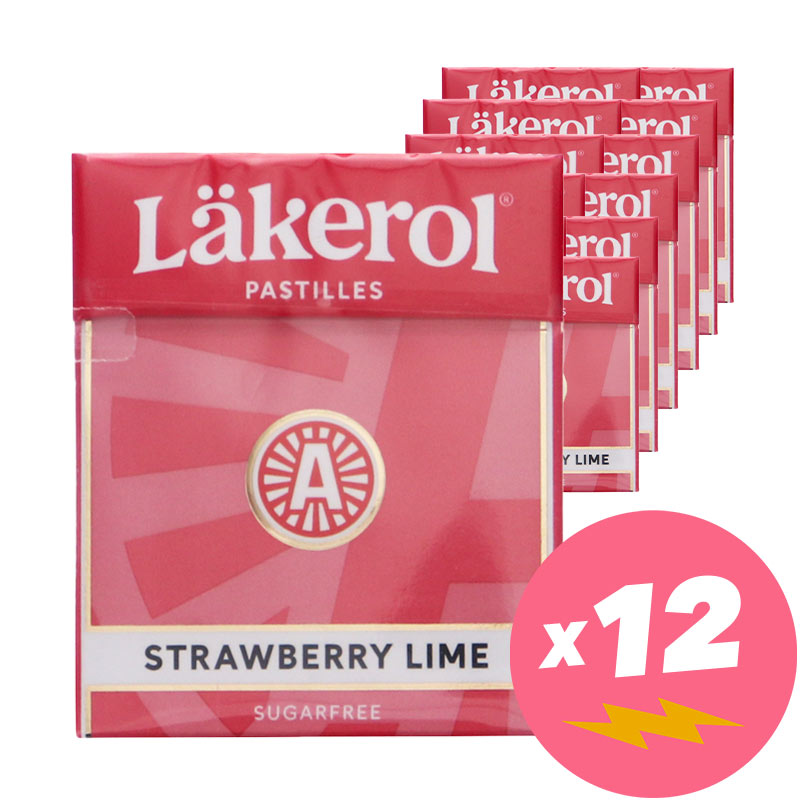Läkerol Jordgubb & Lime 12-pack - 51% rabatt